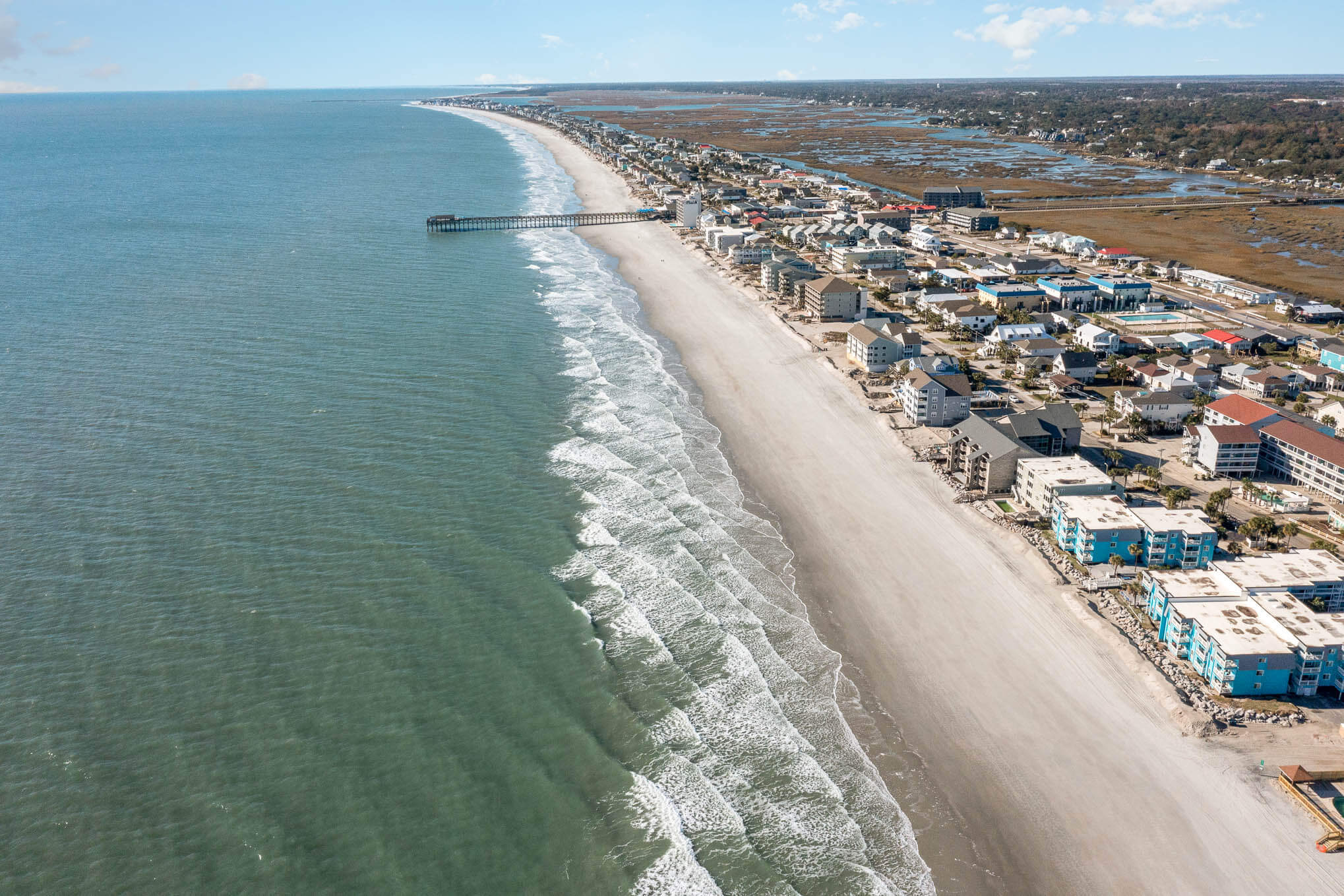 Aerial view of Garden City Beach, SC